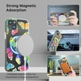 thumbnail image 5 of MYBAT Pro Mood Series MagSafe Case for Apple iPhone 14 Plus (6.7) - Neon Butterflies Stylish Glitter Shockproof Protective Cover for Women Girls Cute Phone Case, 5 of 6