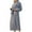 Dark Gray, variant on Hvyesh Winter Robe for Women Thick Thermal Full Length Bathrobe Fuzzy Warm Fleece Sherpa Shaggy Bathrobe Trendy Home Pajamas with Belted and Pockets