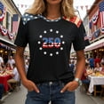 thumbnail image 2 of idosla 250 Anniversary USA Shirt Women's Short Sleeve T-Shirt Patriotic American Flag Eagle Tops 1776-2026 Tshirt Gifts (Red, S), 2 of 7