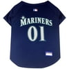 Pets First MLB Seattle Mariners Mesh Jersey for Dogs and Cats - Licensed Soft Poly-Cotton Sports Jersey - Large