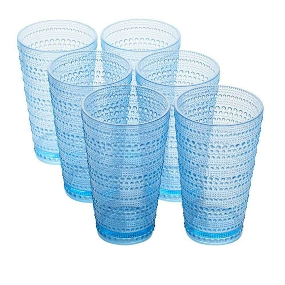 Santa Fe 22 oz. Blue Acrylic Ice Tea Glass (Set of 6)