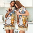 thumbnail image 4 of Easygdp Hello Summer Cute Gnome Camisón de manga corta para mujer, informal, estampado, 4 of 6