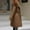 Coffee, variant on Women's Winter Coat Long Thickened and Padded Lined Parka Hooded Long Winter Warm with Pockets Parka Warm Neck Coat with Faux Fur Detachable Hood Sales Promotion,M-3XL,Red