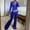 Blue, variant on Gym Womens Sets Summer Active Wear Athletic Zip-Up Sets Long Sleeve Red Palazzo Hooded Women Sets