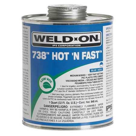 Medium Fitting - WELD-ON 13986 PVC Hot 'N Fast Blue Medium Bodied Pint