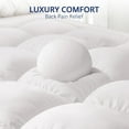 thumbnail image 6 of ELEMUSE 1300 GSM Overfilled Mattress Topper Queen with Baffle Box Design,Extra Thick Cooling King Pillow Top Pad, 400TC Organic Cotton Cover, Plush & Support Snow Down Alternative, 6 of 9
