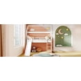 thumbnail image 4 of Harper & Bright Designs Wood House Loft Beds with Slide Twin Hight Loft Bed with Roof, White, 4 of 13