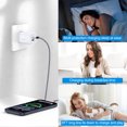 thumbnail image 7 of Foldable Plug Dual USB Port Wall Charger Block 2.4A with 6FT Type C Cable, Fast Phone Charger Station Compatible with iPhone 17/16/15 Pro Max, iPad Pro, Galaxy S26, Android, White, 7 of 7
