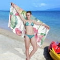thumbnail image 7 of Dreamtimes Pink Lotus Flowers Beach Towel Quick Dry Absorbent Bath Towels Sandproof Lightweight Towel for Gym Yoga Sports Swimming 31x71in, 7 of 7