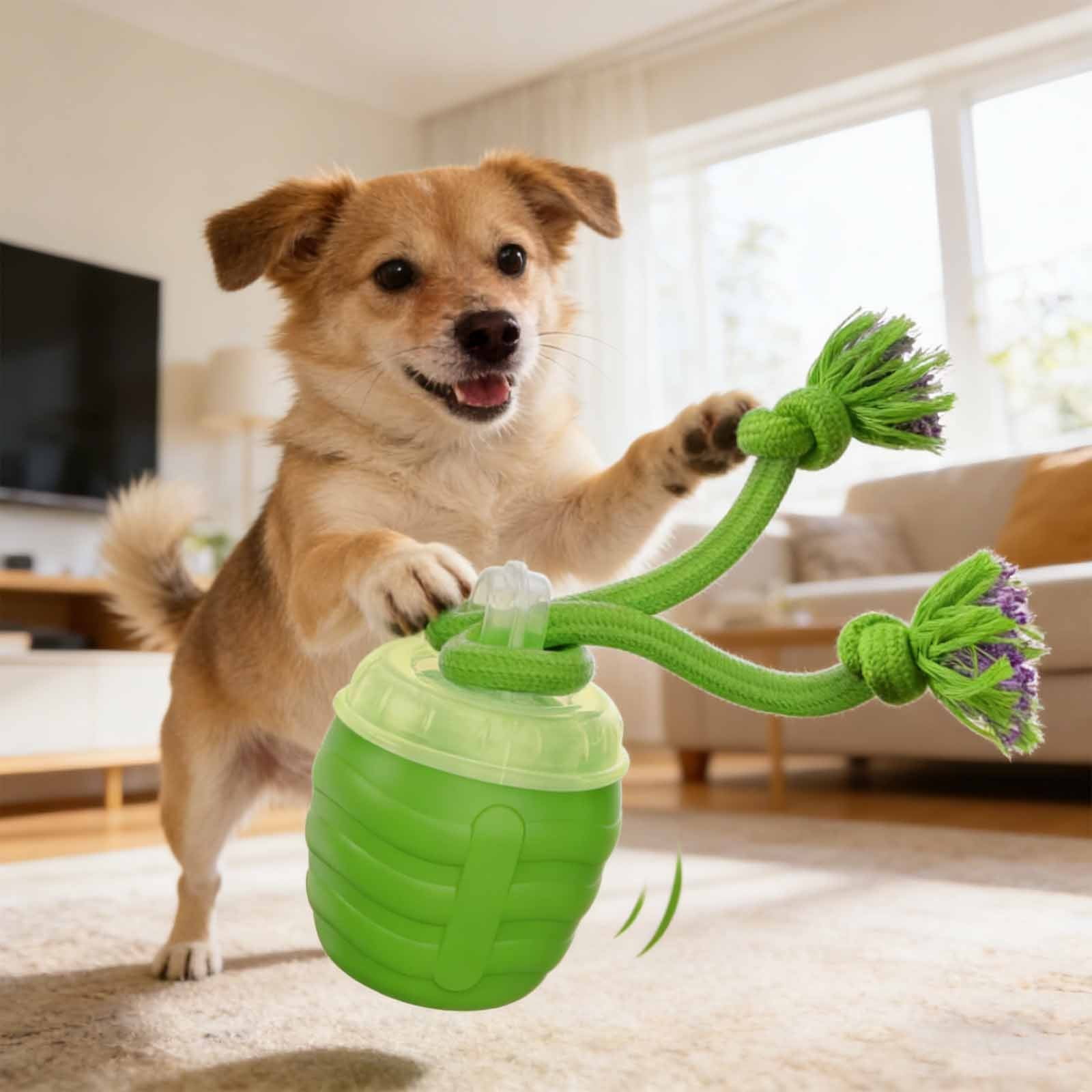 Interactive Dog Toys, 2026 Upgraded Motion Activated Squeaky Cat Balls, 360° Smart Automatic Rolling Moving for Bored Pet Cats Dogs, Interactive Dog Balls (Green)