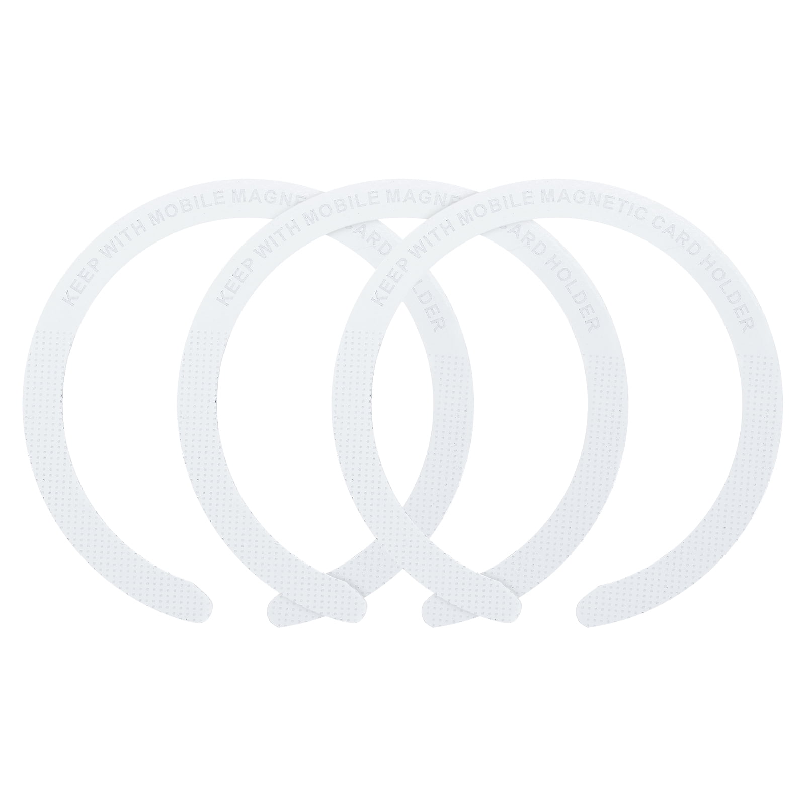 3Pcs Magnetic Adapter Ring, C-Shape Wireless Charger Conversion Kit, White