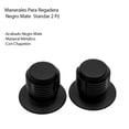 thumbnail image 4 of Manerales Para Regadera Cuadrado Negro Mate Estandar 2 Pz Negro Mate, 4 of 4