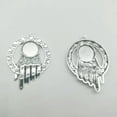 thumbnail image 4 of U8MO 4/10pc hand antique silver charms pendants jewelry base setting DIY 51*37mm-1pc, 4 of 9