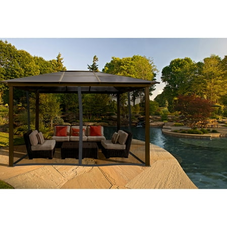 Sierra 10' x 13' Hard Top Gazebo with Mosquito Netting