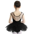 thumbnail image 4 of DPOIS Kids Girls One Piece Sleeveless U Shaped Back Ballet Tutu Dress, 4 of 5