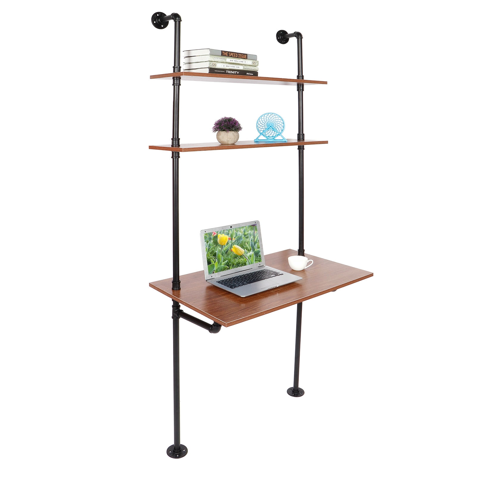 industrial shelf desk