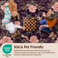 thumbnail image 4 of Design&I 4'x6' Ultra Soft Area Rug, Purple Deep Eggplant Botanical Sprigs Delicate Dotted Frame Border None Fluffy Washable Non Shedding for Bedroom Living Room Home Office, 4 of 7