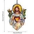 thumbnail image 2 of Hangs Je Sus S Un Catcher Acrylic Stained Glass Window Hanging Décor for Home & Holidays 6/8 Inch Decorative Piece, 2 of 3
