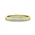 thumbnail image 2 of TriJewels 0.61 ctw Aquamarine Women Wedding Band in 10K Yellow Gold, 2 of 6