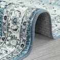 thumbnail image 4 of Geetinfly 2*6FT Area Rugs 2in*6in Persian Runner Rug Floral Print Washable Runner Rug Vintage Boho Distressed Area Rug Runner for Kitchen Hallway Laundry Dark Blue Dark Blue, 4 of 7