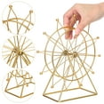 thumbnail image 3 of Greenadscape Modèle de Grande Roue Décorations de Bureau en Fer Doré pour Armoire à Vin 1Pcs 9 Po, 3 of 6