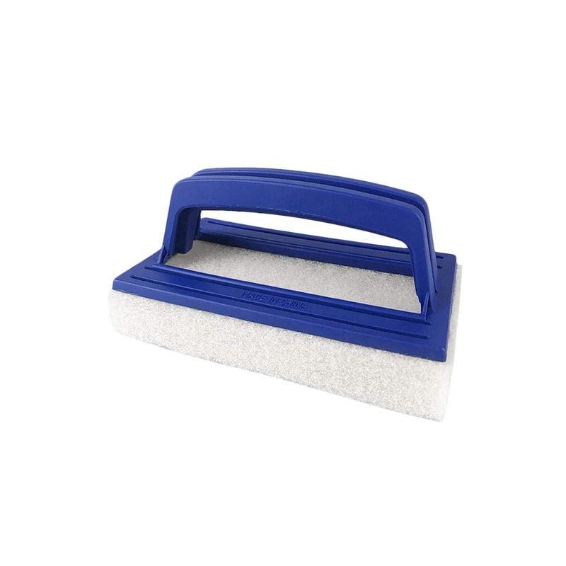 Handled Bath Scrubber, Bathroom Scouring Pad, Heavy Duty Cleaning Sponge Scrub Brush, Non
