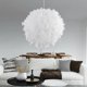 thumbnail image 2 of 1 paquete de luz colgante de plumas blancas Lámpara colgante de araña de 30 cm Pantalla E27 Luz de techo para dormitorio, sala de estar, comedor, comedor, decoración, 2 of 5