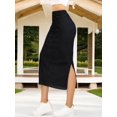thumbnail image 3 of Falda casual MIDI LÁPIZ Malabis para MUJER COLOR NEGRO con ABERTURA LATERAL unitalla, 3 of 5