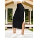 thumbnail image 3 of Falda casual MIDI LÁPIZ Malabis para MUJER COLOR NEGRO con ABERTURA LATERAL unitalla, 3 of 5