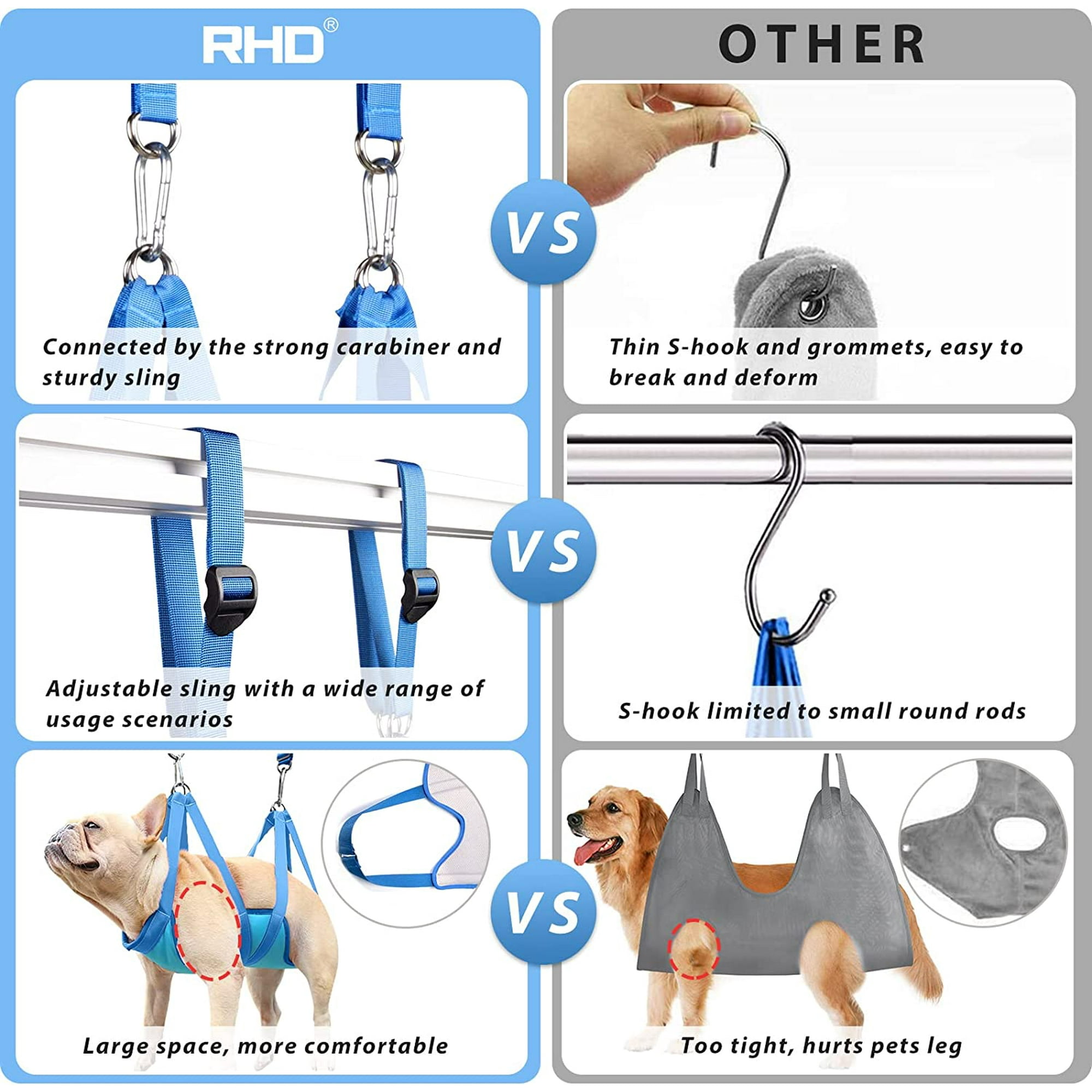 SHAR Grooming Hammock for Small Dogs and Cats L Dog Grooming Harness Pet Grooming Hammock Pet Grooming Kit with Nail Clipper Nail File Pet Comb. Walmart