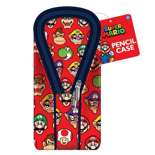 Super Mario Bros. Nintendo Multicolor Desktop Pencil Case, 4.7in x 9.