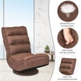 thumbnail image 3 of Pemberly Row Fabric 5-Position 360 Degree Swivel Gaming Chair in Coffee, 3 of 12