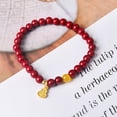 thumbnail image 5 of Gold Plated Lucky Bracelet Bracelets Hand Braided Elastic Cord Bangle Male Female Amulet Jewelry, 5 of 19