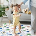 thumbnail image 2 of Premium Foam Baby Play Mat 50" x 50", Thick One-Piece Crawling Mat, Odorless Baby Mat Floor Mat, Non-Slip Cushioned Baby Playmat for Infants,Babies. Machine Washable for Easy Care- Animal World, 2 of 12