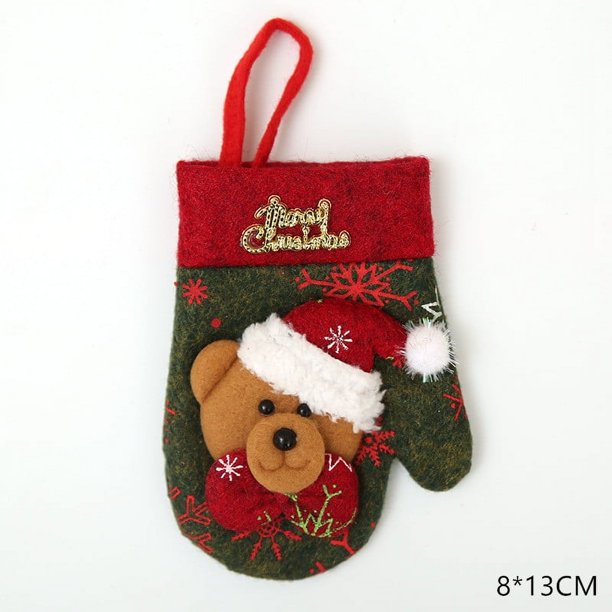 Tableware Fork Knife Holder Bag Navidad 2021 Noel Christmas Decorations for Home Dinner Table Decor New Year 2022 Christmas Gift