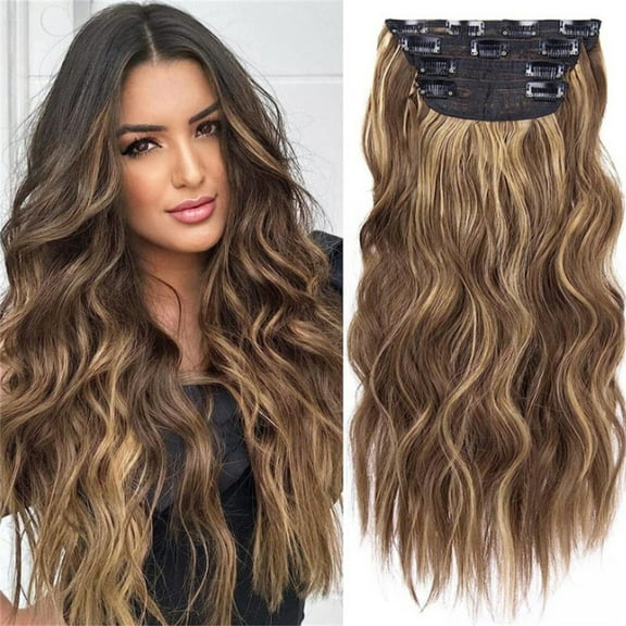 Long Curly Water Ripple Wig - 50 cm, Volume Enhancing, Clip-in, Synthetic Heat Fiber, Versatile for Long & Short Styles, Perfect for Halloween, Christmas, Daily Use Wedding, Halloween, Christmas,Sea