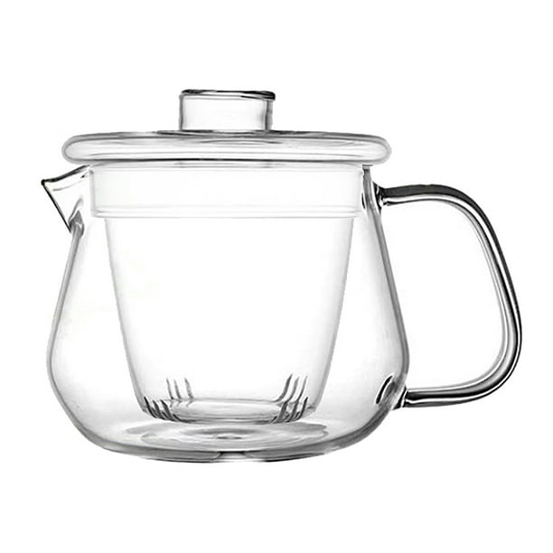 Round chinese Teapot,Glass Teapot Removable Loose Tea Glass Infuser