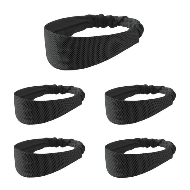 Diadema Deportiva Negra, Absorbente y Transpirable para el Sudor, para Correr en y Verano, Diadema de Bádminton, Turbante Antitranspirante