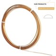 thumbnail image 2 of BENECREAT 6 Gauge 16 Feet Half Round Copper Wire 4mm Wide Jewelry Beading Wire Flat Gold Copper Wire for Crafts Making Supplies 4mm in width, 2 of 7