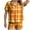 Orange, variant on Women's Two Piece Outfits for Women Short Sleeve V Neck Shorts Set