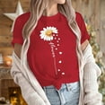 thumbnail image 4 of Vetsdori Short Sleeve Shirts for Women Graphic Valentine Blouses Summer Casual,Plus Size Crew Neck Pullover Juniors Tops Cute, 4 of 7