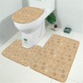 thumbnail image 2 of Beige Sun Moon Cloud Star Pattern Bathroom Rugs Sets 3 Piece,Toilet Cover Set,Absorbent Non Slip Bathroom Mats Sets with U-Shaped Contour Rug Toilet Rug Set, 2 of 5