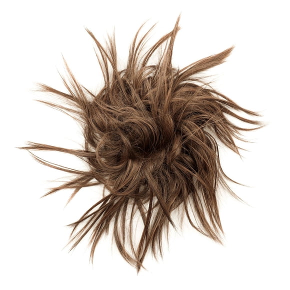 Women's Synthetic Fiber Messy Curly Hair Bun - Fluffy Cocktail Hair Ring Extension, Available in Q17-1#, Q17-2M30#, Q17-4A#, Q17-12H24#, Q17-18H613#, Q17-27T613# Styles, Lightweight 40g/1.41oz,