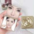 thumbnail image 3 of Joernso Portable Foldable Makeup Mirror Vintage Rose Double-sided Vanity Mirror High Clarity Men Women Pocket Travel Handheld Square Cosmetic Mirror, 3 of 7