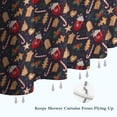 thumbnail image 6 of Dark Christmas Drink and Cookie Pattern Shower Curtain 36"x72" ,Bathroom Decorative Shower Curtains Set with 12 Hooks,Modern Waterproof Washable Shower Curtain, 6 of 6