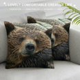 thumbnail image 3 of YINGXI Throw Pillow Cover Case Sea Otters Playing Water Swim Cotton Linen Cushion Covers for Couch/Sofa/Kitchen/Car/Boy Gilrs Bedroom Livingroomcase 24x24in, 3 of 5