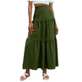 thumbnail image 6 of hotojiny Boho Skirts for Women Casual Maxi Skirts for Women Flowy Elastic High Waisted A-Line Long Skirts for Beach Vacation, 6 of 7