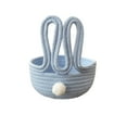 thumbnail image 4 of Uscallm 3Pcs Easter Decoration Storage Basket Cartoon Rabbits Bin For Cosmetics Snacks Keys Organizer Solid Color Cotton Home Office Desktop Container, 4 of 9