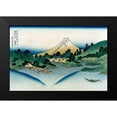 thumbnail image 2 of Hokusai 24x17 Black Modern Framed Museum Art Print Titled - Watermill at Onden, 1830, 2 of 5