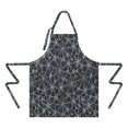 thumbnail image 2 of Spider Web Halloween Apron-Garden Aprons for Women with Pockets-Cotton Linen Waterproof Kitchen Cooking Gardening Aprons Adjustable for Kitchen,Cooking,BBQ and Salon 32"x27", 2 of 7